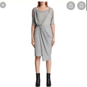 All Saints Knit Silver Shimmer Dress